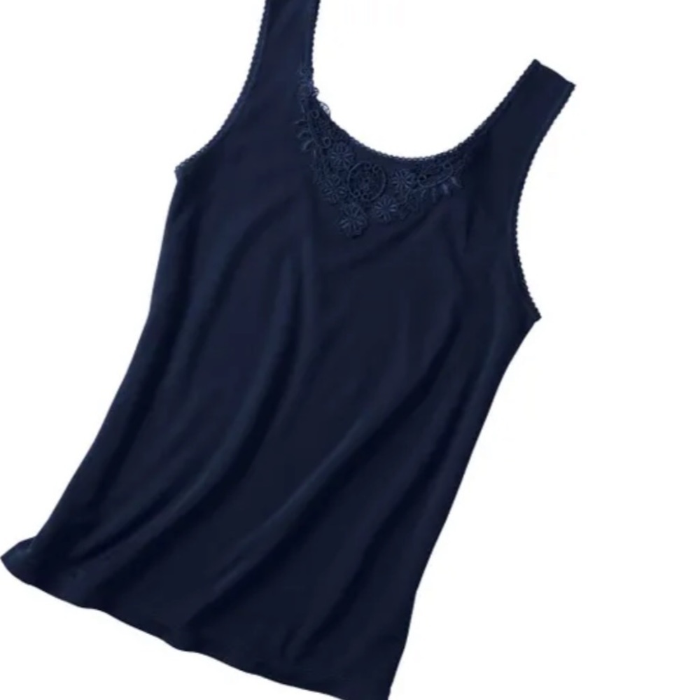 New Lace Camisole in navy color‎ 
Cuddl Duds